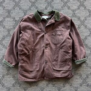 Vintage L.L. Bean Jacket Womens XXL Maroon Barn Field Chore Coat Workwear